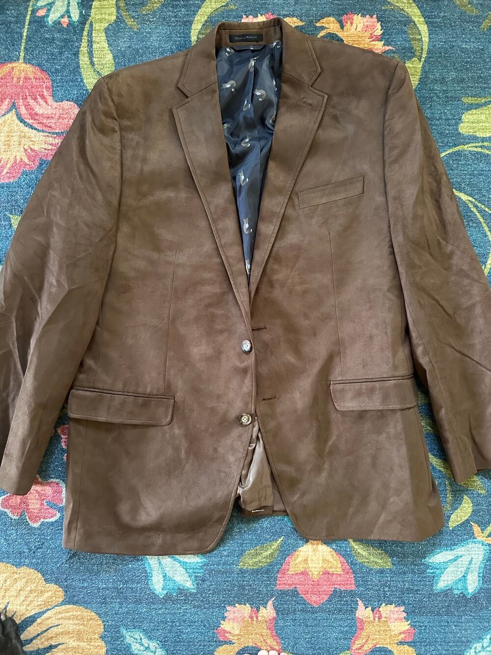 Ralph Lauren Men's Faux Suede Blazer Suit Jacket Size 44L